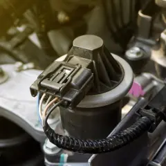 Détail d'un connecteur de vanne EGR sur un moteur. Une modification pour supprimer la vanne EGR du calculateur peut être envisagée.