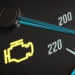 Le voyant moteur s'allume et s'éteint sur le tableau de bord, signalant un problème potentiel.