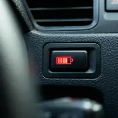Voyant batterie allumé avec batterie neuve, prêt à démarrer.