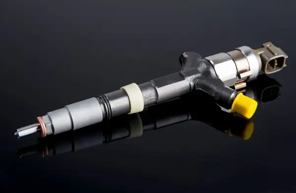 Un injecteur diesel, prêt pour un test de performance.